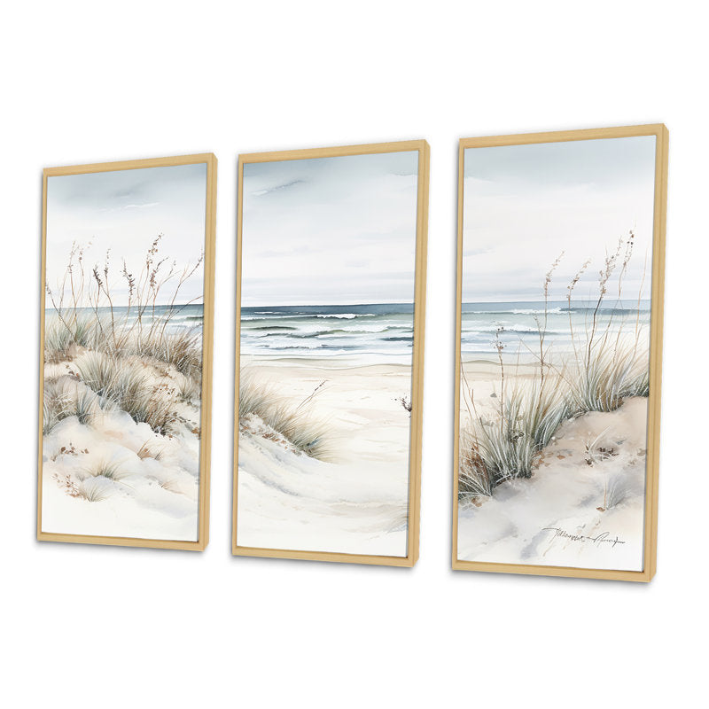 Pimental - Coastal Ocean Canvas Wall Art Set