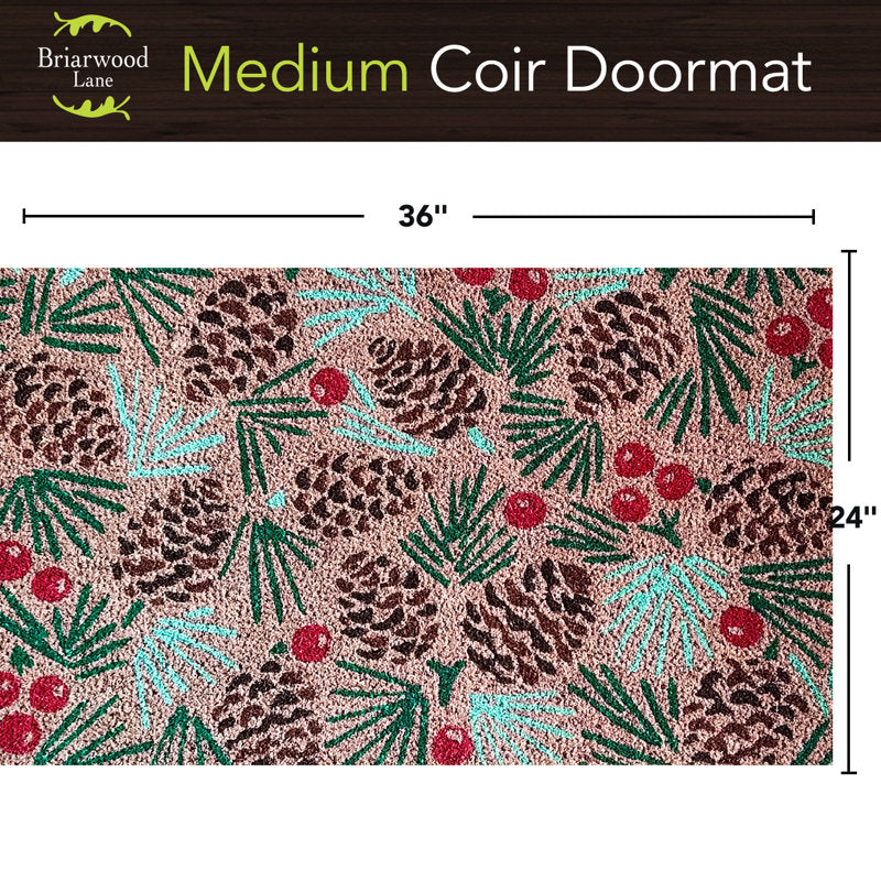 Pine Cones Medium Coir Doormat
