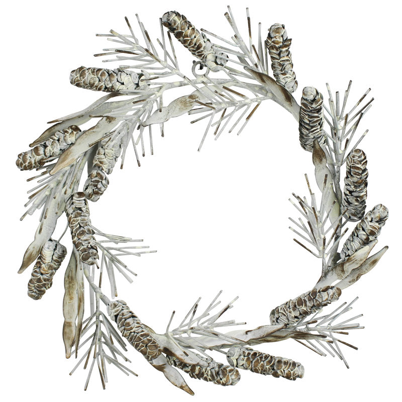 Pine Christmas Wreath as a festive door display