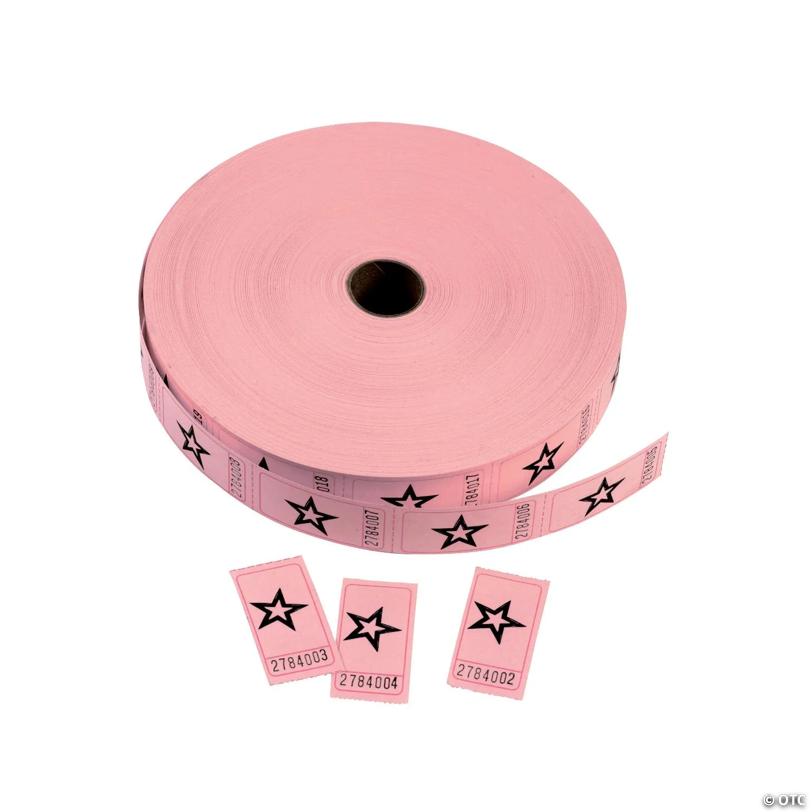 Pink Star Single Roll Tickets | USA Decoration®