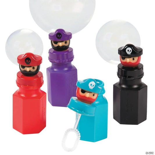 Pirate Character Bubbles - 12 Pc.