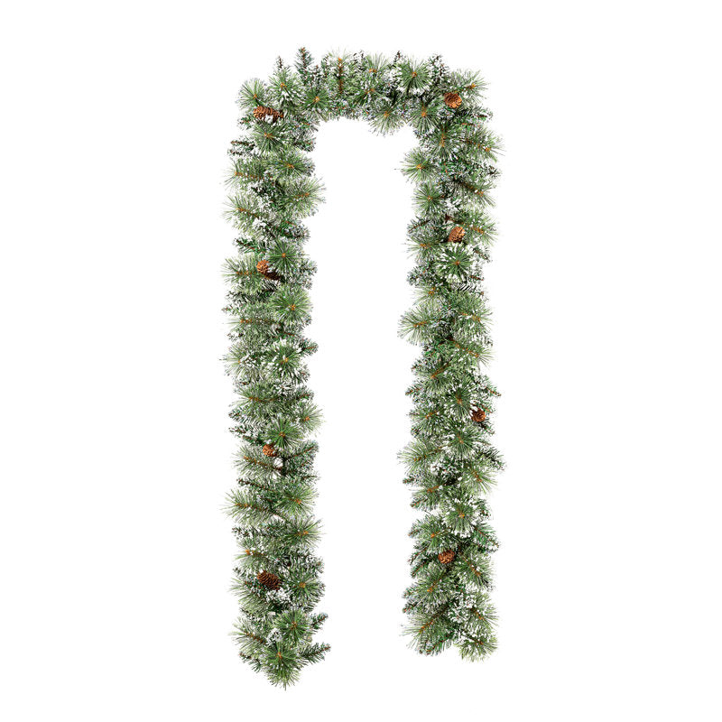 9 ft Christmas Garland framing a front doorway