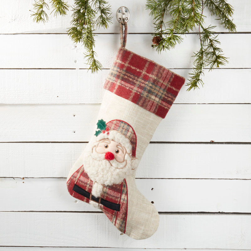 Plaid Santa Stocking