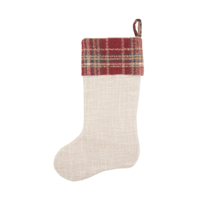 Plaid Santa Stocking