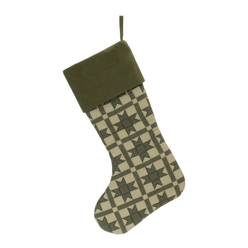 Plaid Star Christmas Stockings 19.5"H