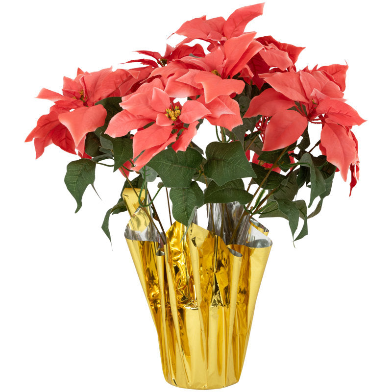 Artificial poinsettia arrangement for Christmas decor