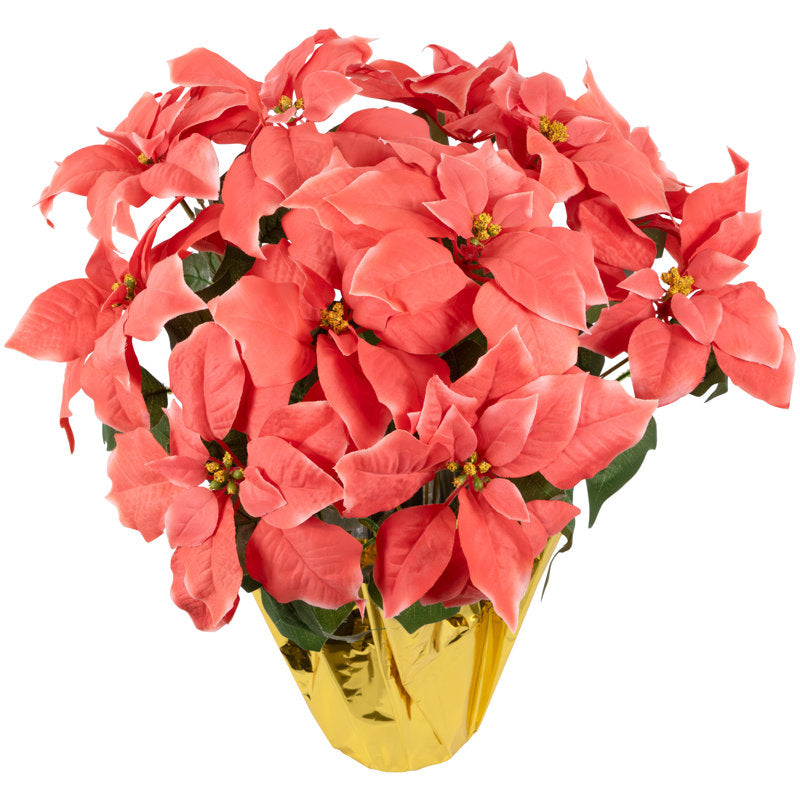 Artificial poinsettia arrangement for Christmas decor