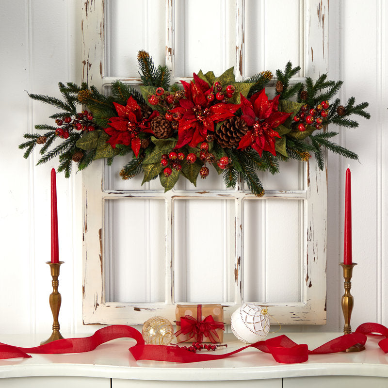 Poinsettia arrangement for holiday decor