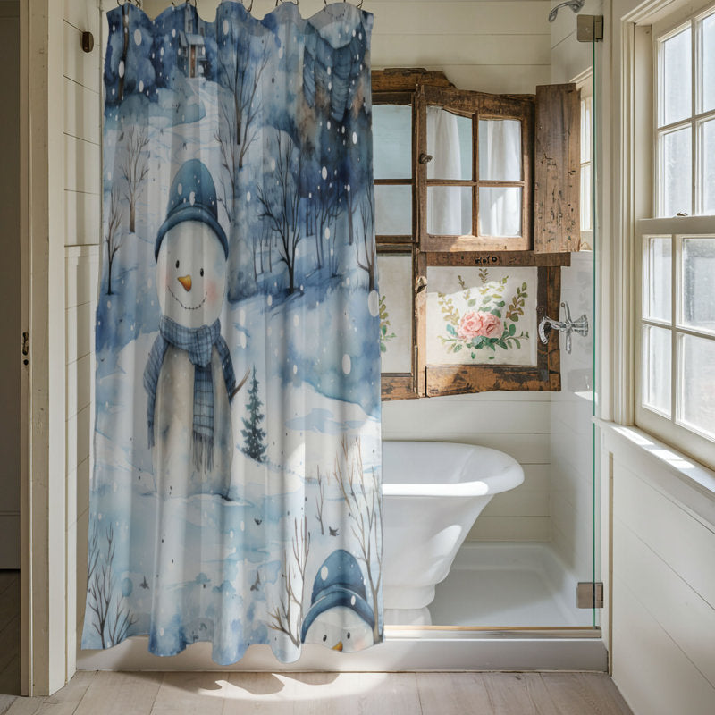 Polar Snowman - Premium Shower Curtain