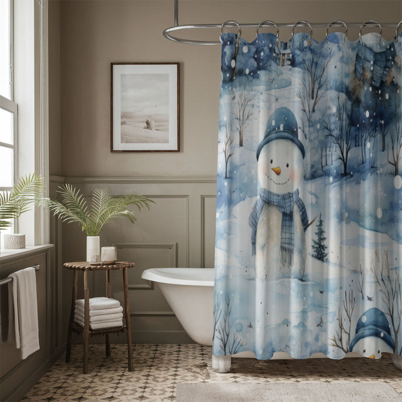 Polar Snowman - Premium Shower Curtain