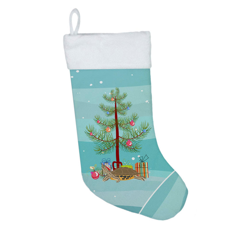 Pond Slider Turtle Merry Christmas Stocking