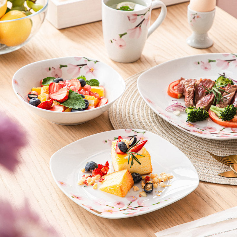 Porcelain China Ceramic Dinnerware Set 20 Piece - Service for 4