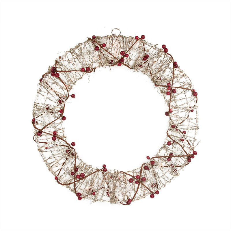 Pre-Lit Fir Christmas Wreath as a festive door display