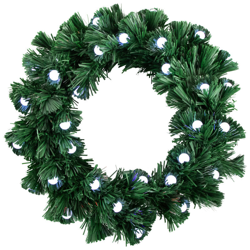 12" pre-lit Christmas wreath with ornaments