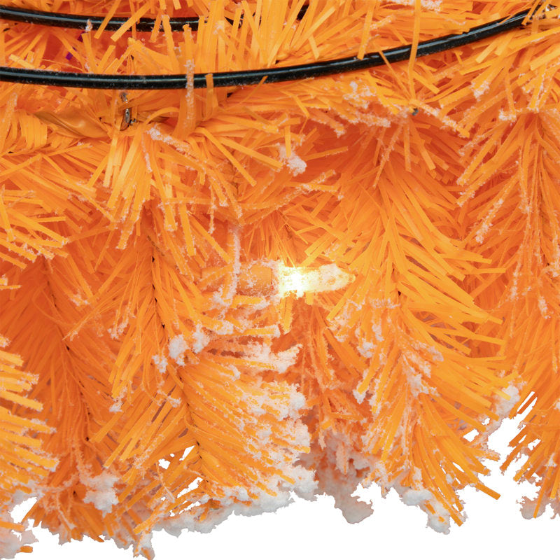 Pre-Lit Flocked Pine Artificial Christmas Wreath - Clear Lights