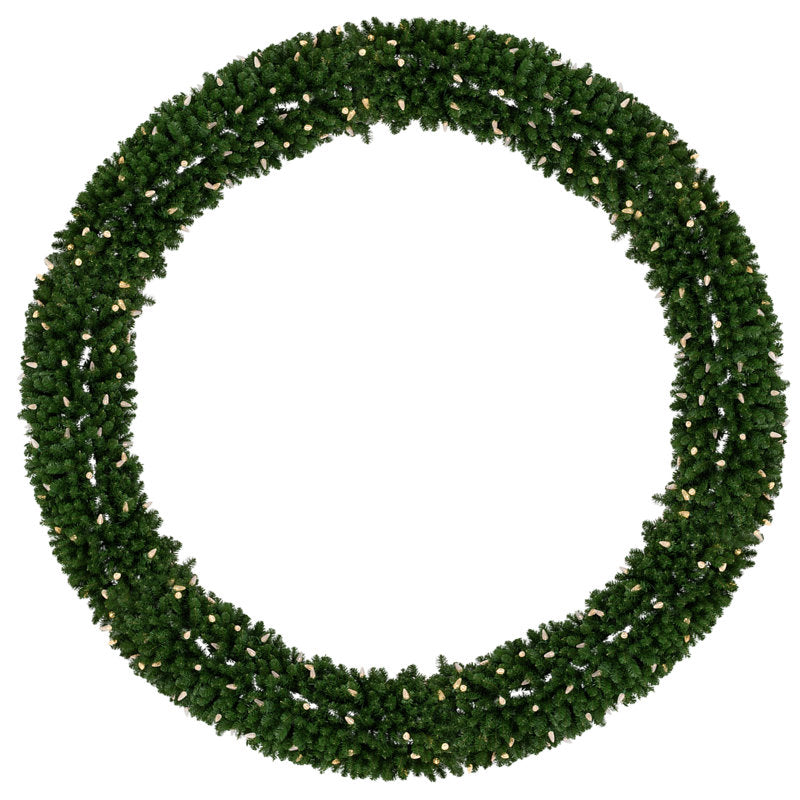 12 Ft. pre-lit white pine Christmas wreath with LED lights