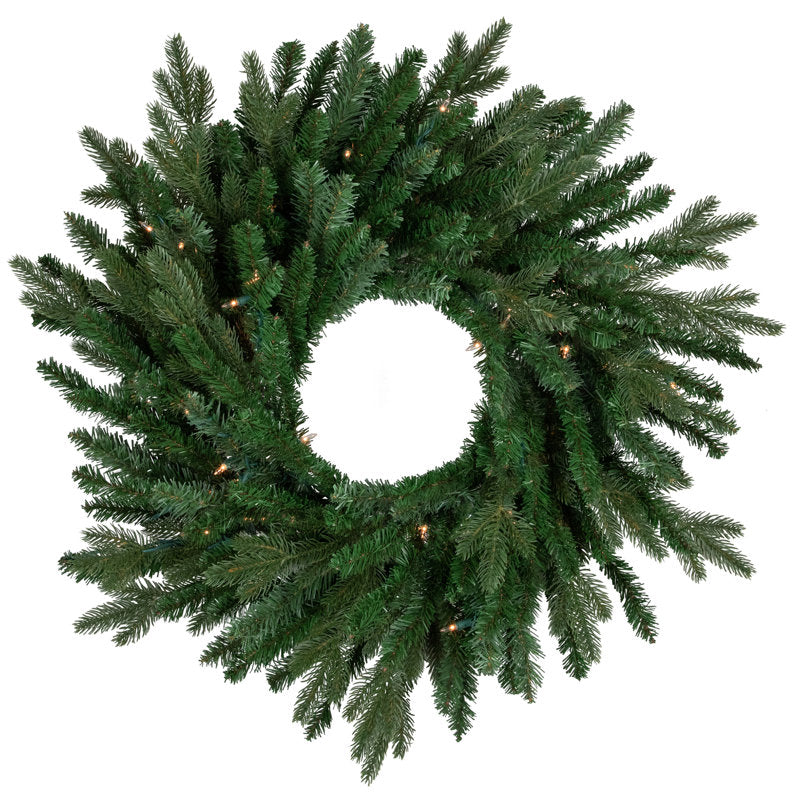 Pre-lit spruce Christmas wreath