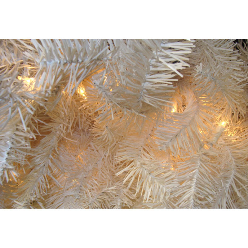 Pre-Lit White Commercial Snow White Pine Artificial Christmas Wreath - 6-Foot Clear Lights
