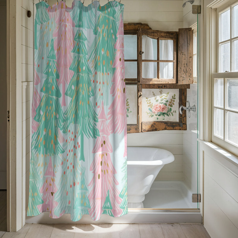 Preppy Christmas Patterns - 1 Piece Standard Shower Curtain
