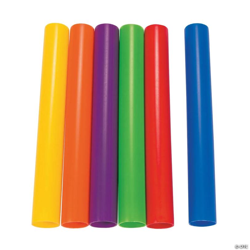 Rainbow Relay Race Batons - 12 Pc.