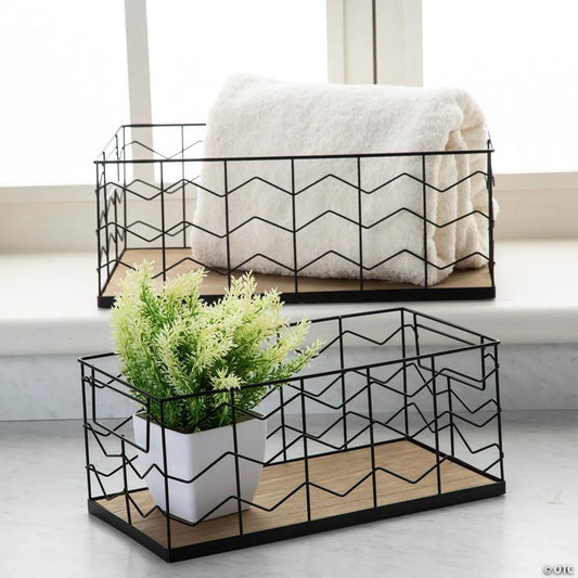 Rectangle Wire Baskets - 2 Pc.
