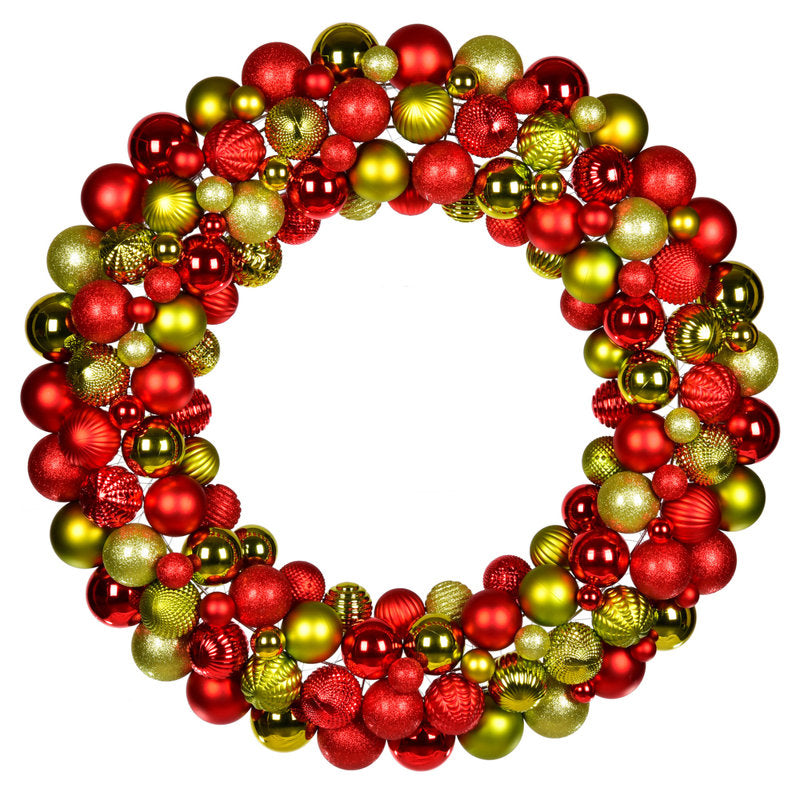 Christmas wreath with ornaments