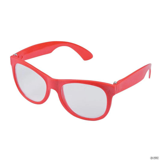 Red Clear Lens Glasses - 12 Pc. | USA Decoration®