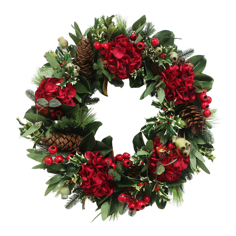 Hydrangea Christmas wreath