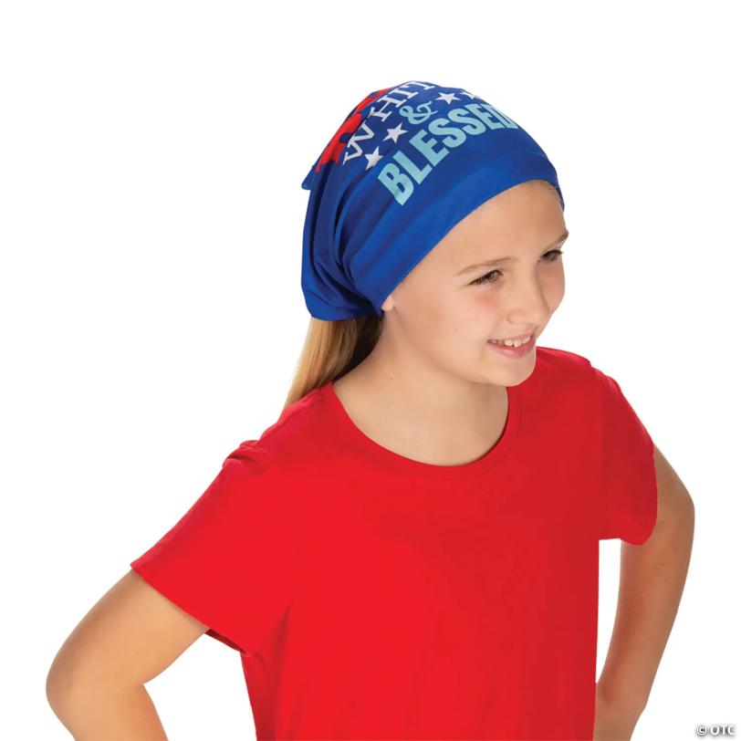 Red White & Blessed Tube Bandanas - 12 Pc.