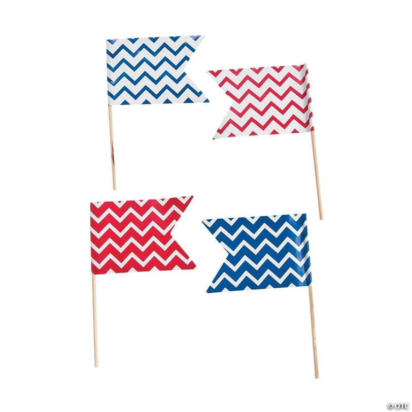 Red & Blue Chevron Picks