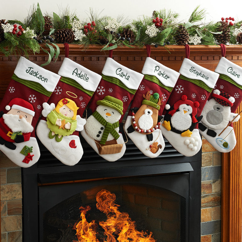 Reindeer Snowcap with Custom Name Stocking