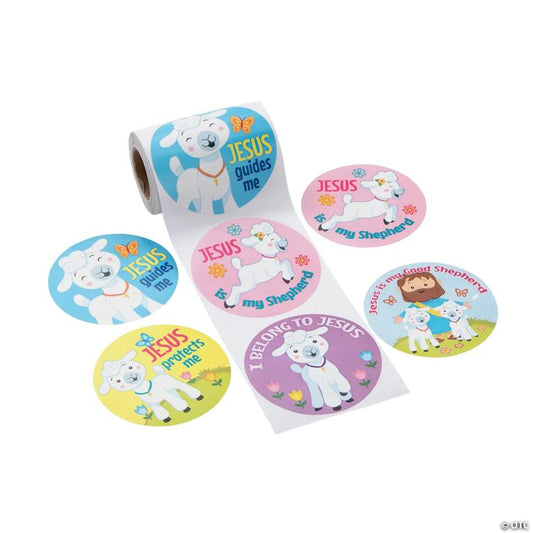 Religious Good Shepherd Sticker Roll – 100 Pc. | USA Decoration®