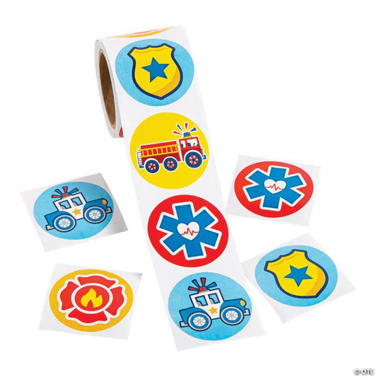 Rescue Heroes Sticker Roll - 100 Pc. | USA Decoration®