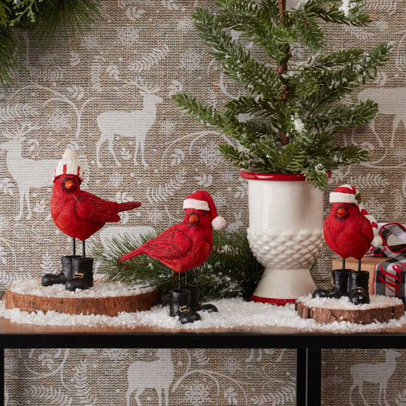 Resin 3 Piece Cardinal Set