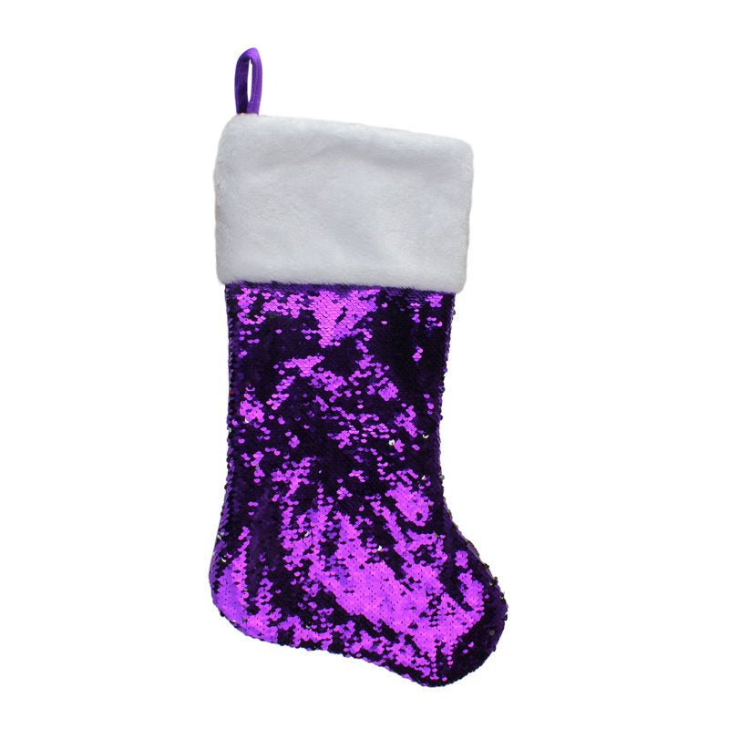 Reversible Sequined Christmas Stocking