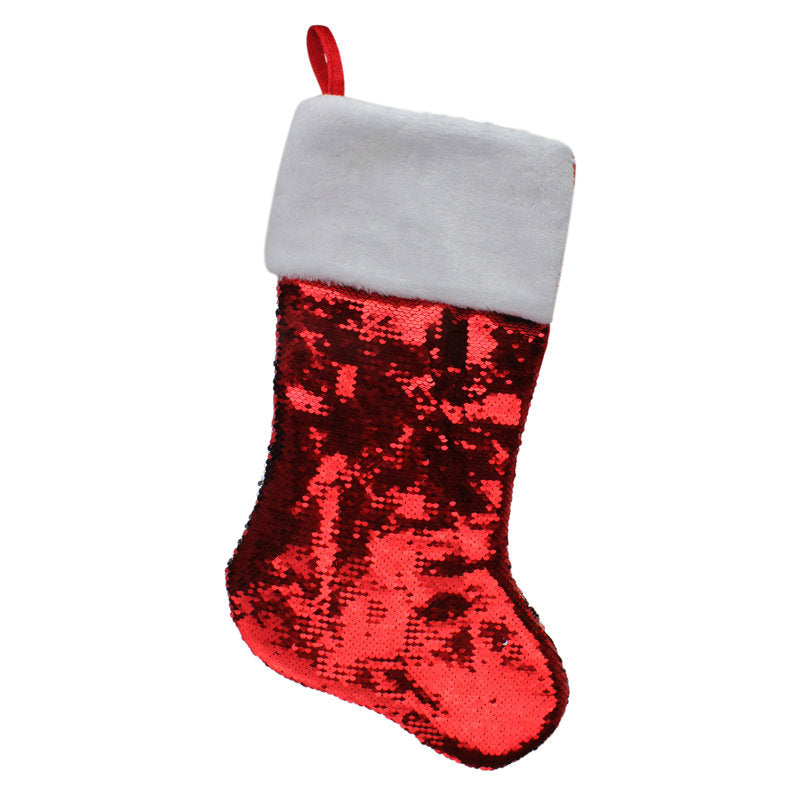 Reversible Sequined Christmas Stocking