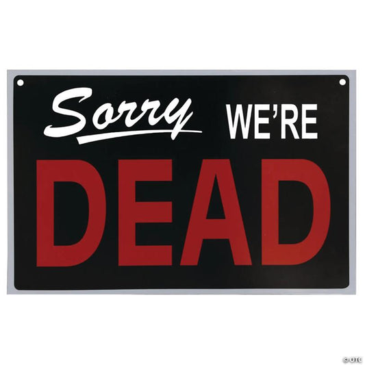 Reversible We're Dead Sign Halloween Decoration