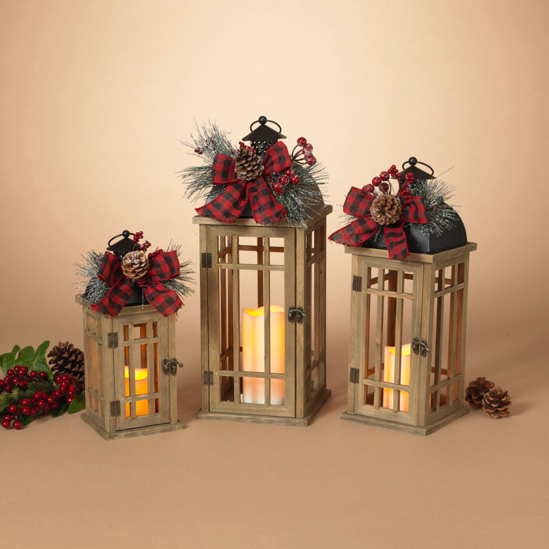 Romantic 8.75 in H Battery Operated Lighted Spinning Water Globe Lantern â€“ Holiday Accent Lantern