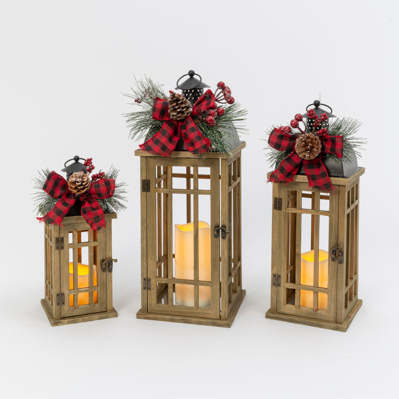 Romantic 8.75 in H Battery Operated Lighted Spinning Water Globe Lantern â€“ Holiday Accent Lantern