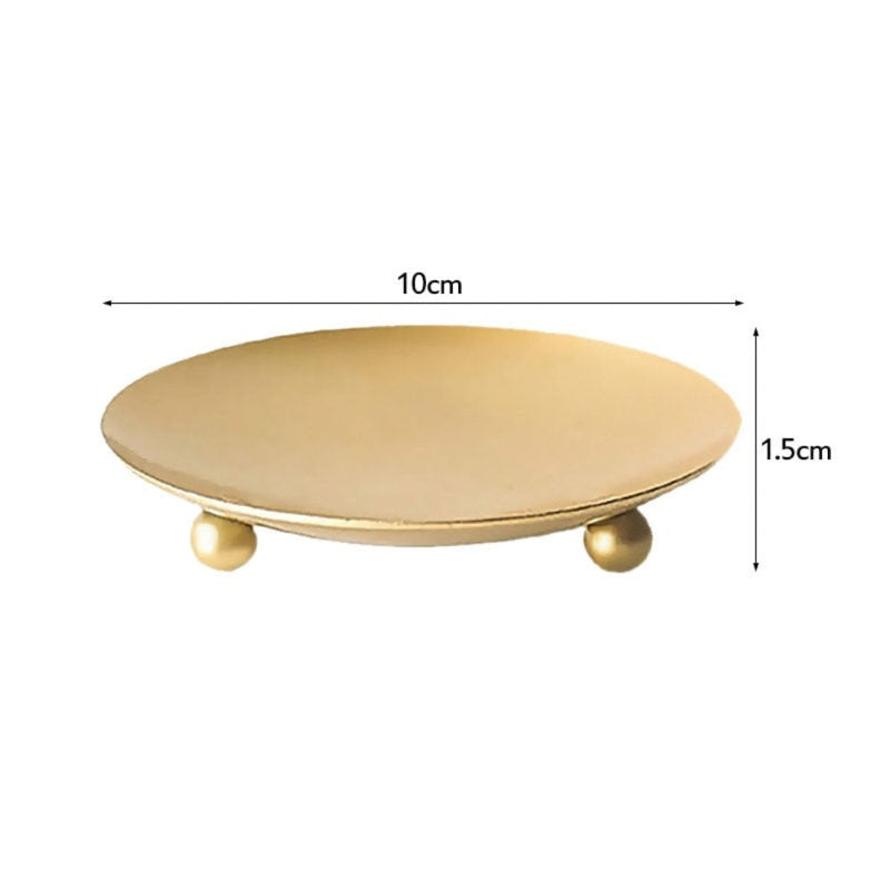 Round Pillar Candle Plate â€“ Iron