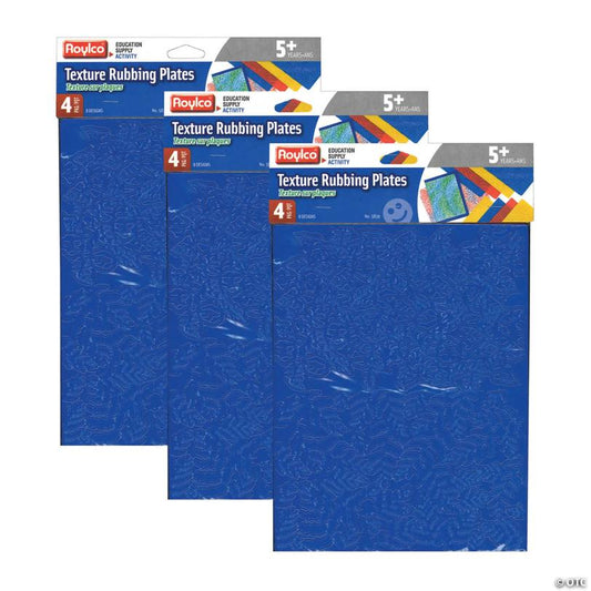 Roylco® Texture Rubbing Plates, 12 count | USA Decoration®