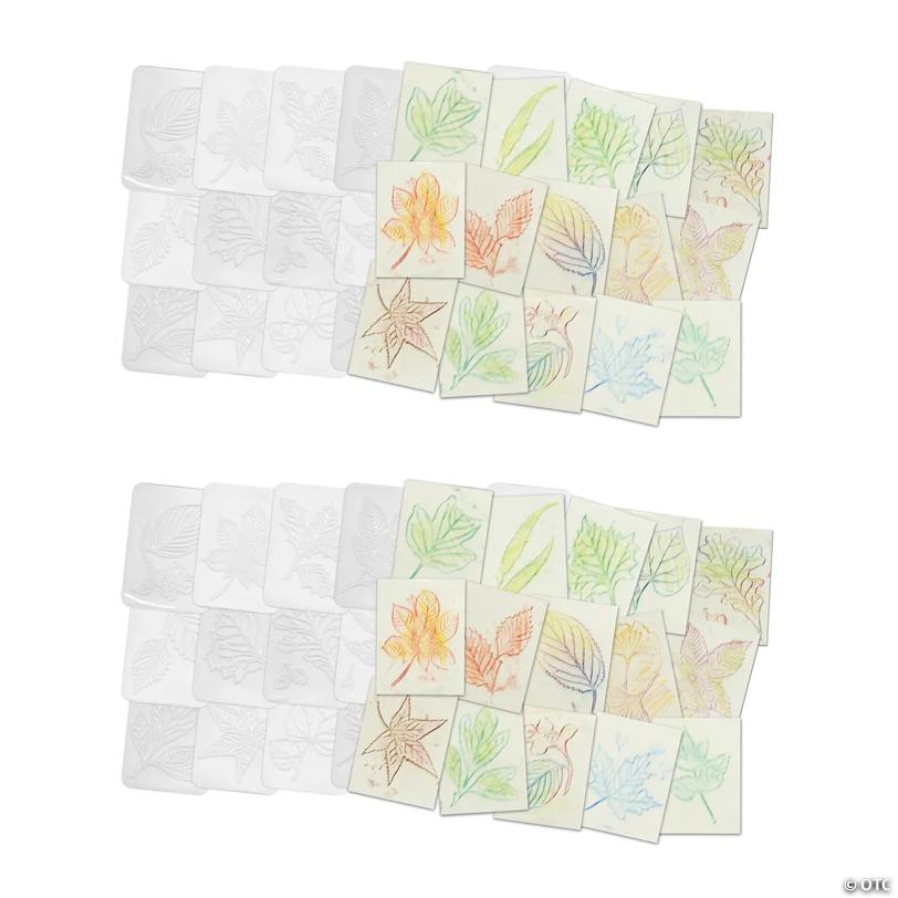 Roylco Leaf Rubbing Plates, 16 Per Pack, 2 Packs | USA Decoration®