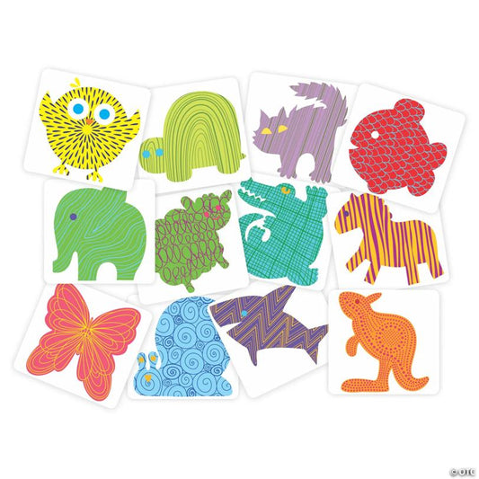 Roylco Learn About Lines Rubbing Plates, Set of 12 | USA Decoration®