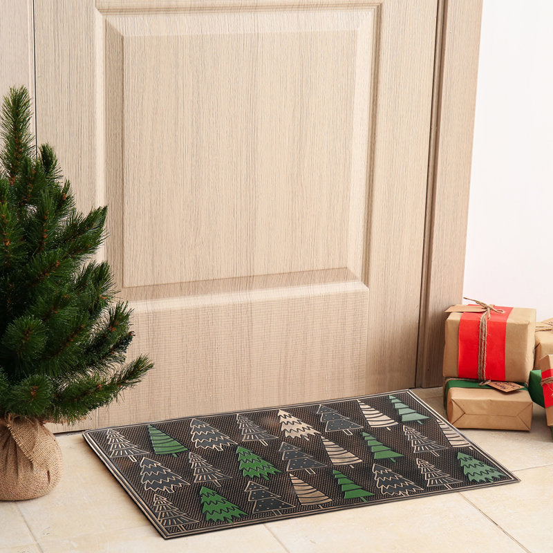 Rubber Mat (Christmas Trees)