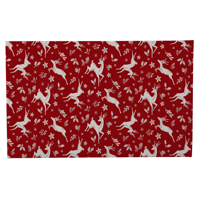 Running Deer Holiday Bath Mat