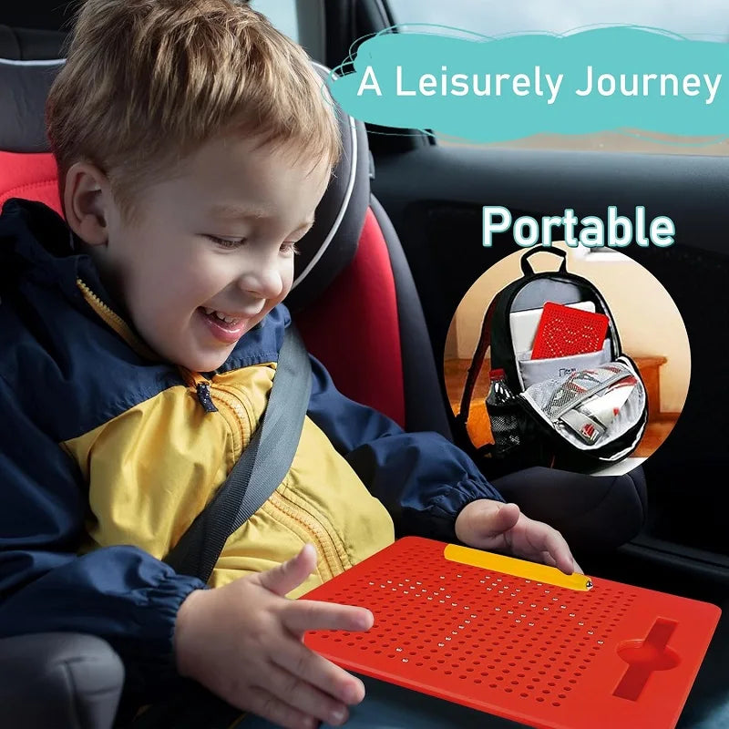 Magnetic Tablet Magnet Pad Drawing Board Steel Bead Pen Bead Learning Educational Writing Toys Children's Birthday Gifts