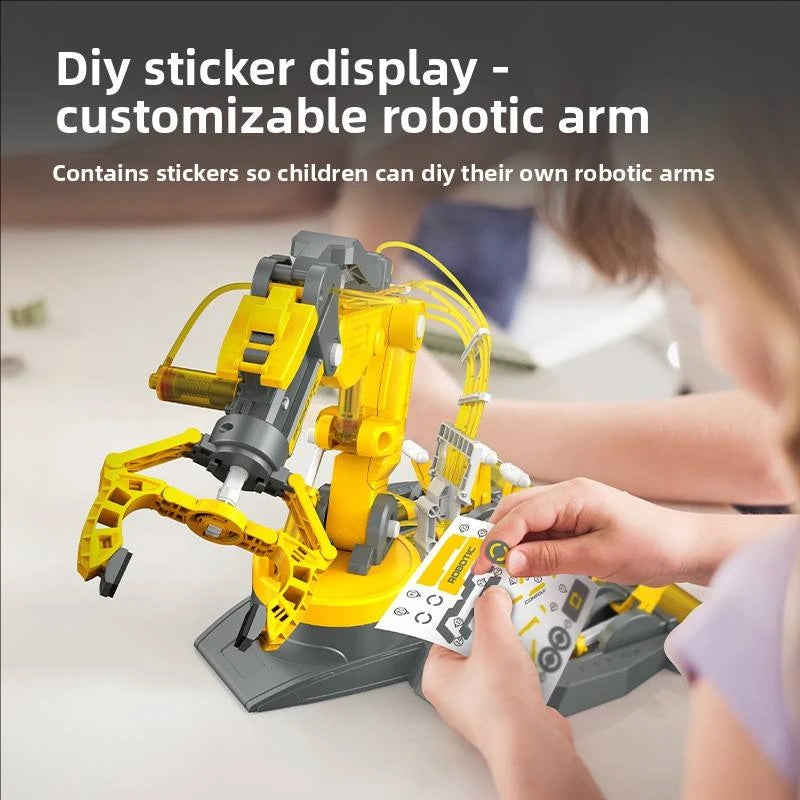 Hydraulic Robotic Arm STEM Kit DIY Assembly Engineering Toy for Kids Child Educational Science Experiment Gifts Puzzle Toy Set