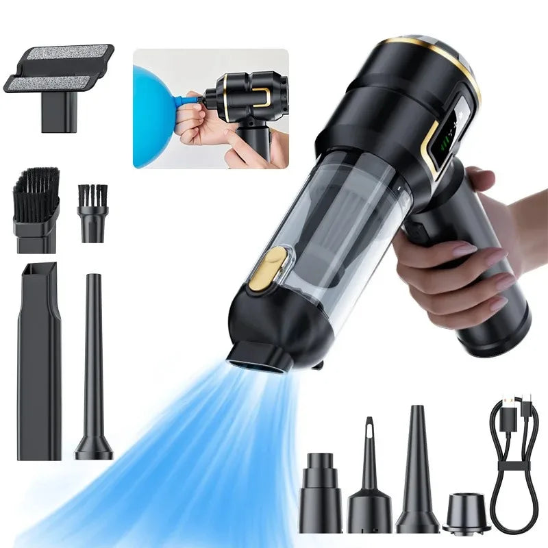 Cordless Portable Mini Car Vacuum Cleaner 998000PA Strong Suction Wireless Handheld Auto Cleaning Tool