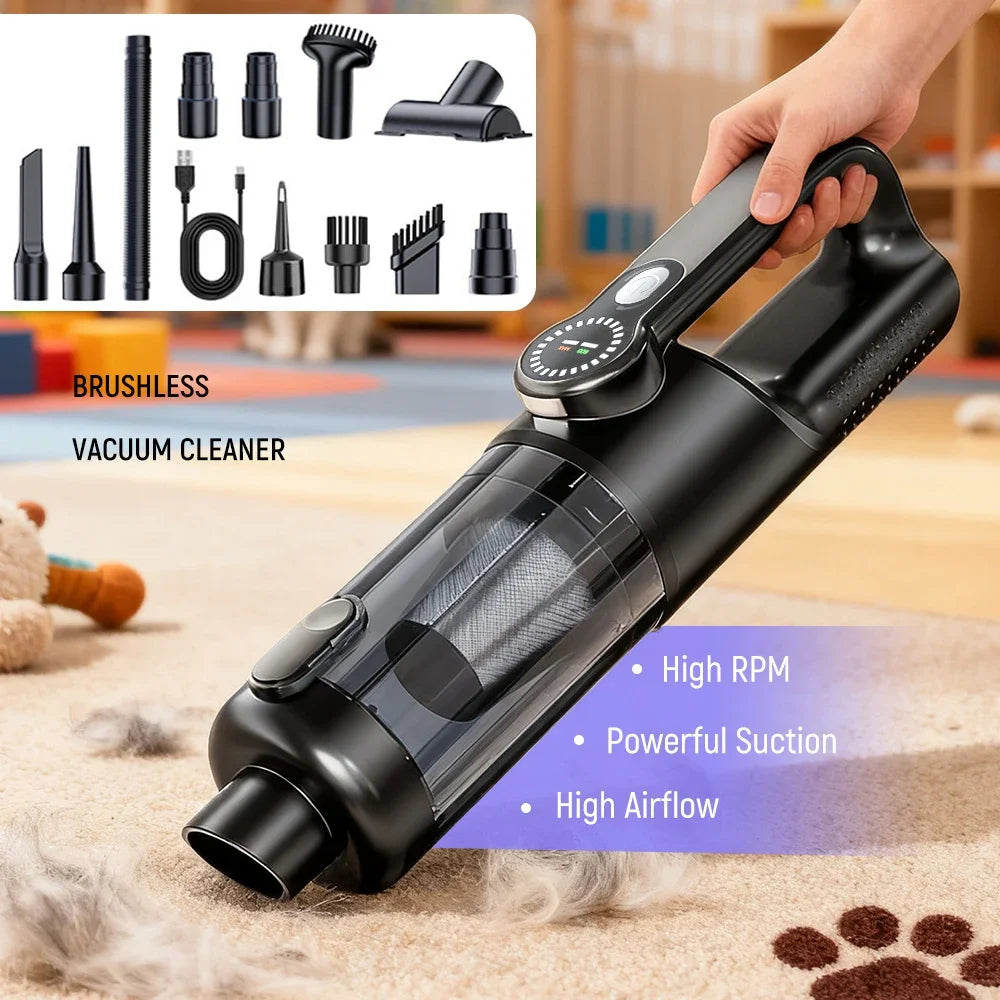 Car Vacuum Cleaner Wireless One-Button Dust Dump High-Power Portable Vacuum Cleaner Large Suction mini Handheld Vacuum Cleaner