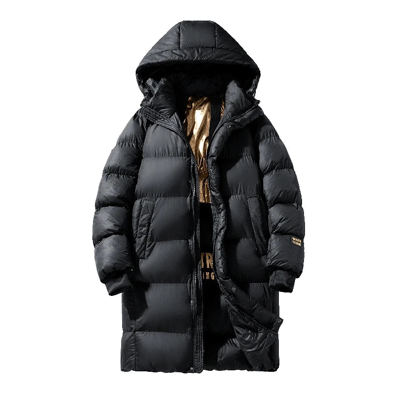 New Hood Waterproof Parkas Men Warm Winter New Long Casual Thick Warm Jacket Coat Men Outwear Fashion Pockets Parka Jacket